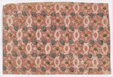 Sheet with overall lattice pattern with rosettes, 19th century. Creator: Anon.