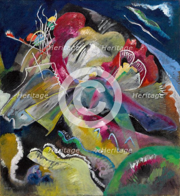 Painting with White Lines, 1913. Creator: Kandinsky, Wassily Vasilyevich (1866-1944).