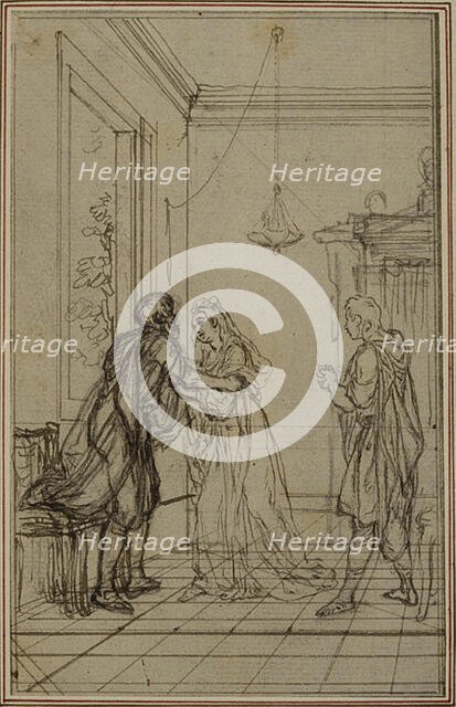 Study for Lucain's "La Pharsale", Canto II, c. 1766. Creator: Hubert Francois Gravelot.