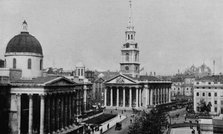 National Gallery and Church of St Martin-in-the-Fields, Westminster, London, c1910 (1911). Artist: Photochrom Co Ltd of London.