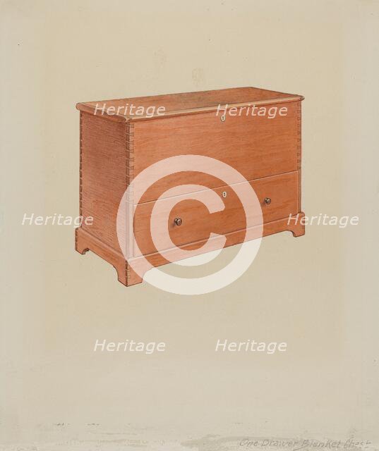 Shaker Blanket Box, 1935/1942. Creator: Victor F. Muollo.