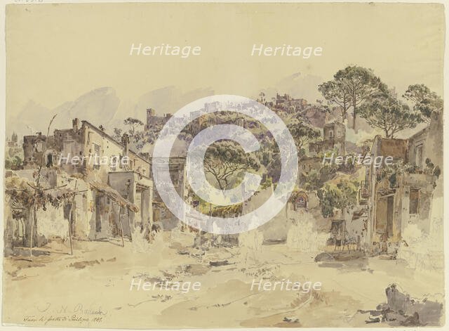 Fuori la grotta di Posilipo, 1841. Creator: Johann Nepomuk Rauch.