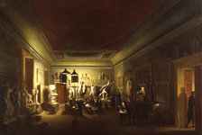 The Antique School of the Royal Academy at New Somerset House, 1780-83. Creator: Johan Zoffany.