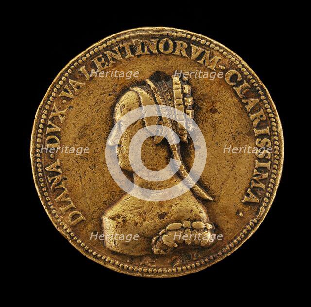 Diane de Poitiers, 1499-1566, Wife of Louis de Breze, Duchess of Valentinois 1548 [obverse], c. 1525 Creator: Unknown.