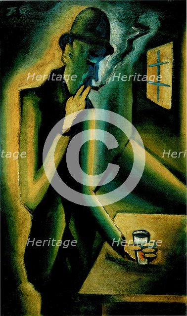 The Old Soak, 1918-1919. Artist: Capek, Josef (1887-1945)