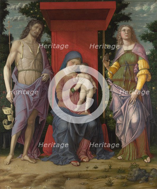 The Virgin and Child with the Magdalen and Saint John the Baptist, c. 1495. Artist: Mantegna, Andrea (1431-1506)