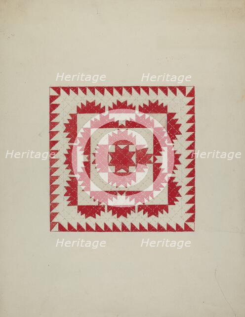 Patchwork Quilt, c. 1940. Creator: Genevieve Sherlock.