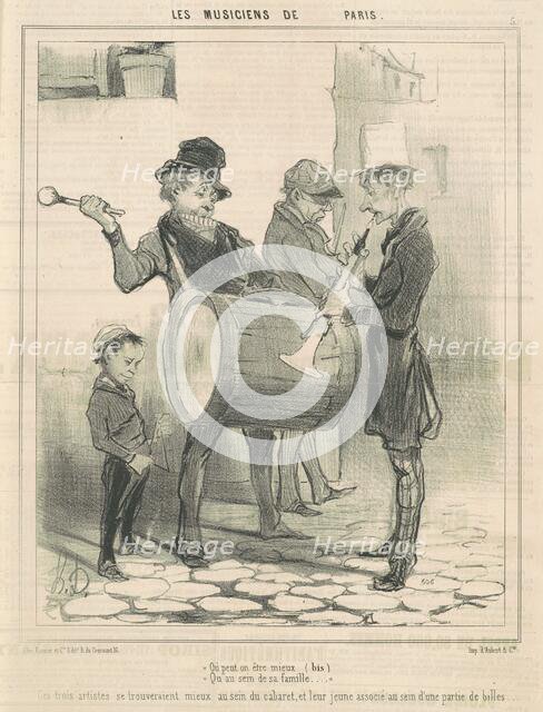 Ou peut on être mieux ..., 19th century. Creator: Honore Daumier.