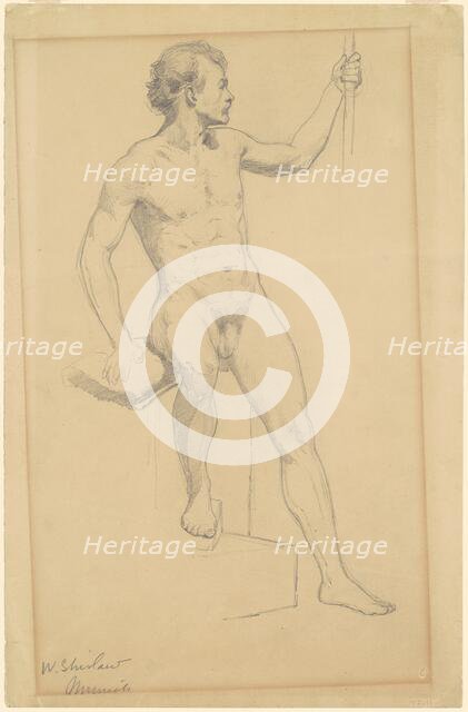 Male Nude, 1870-1877. Creator: Walter Shirlaw.