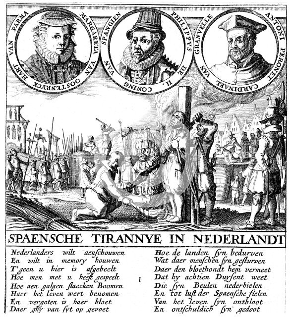 Spanish Execution of Huguenots, c1565. Artist: Unknown