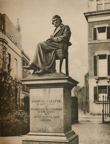 'In Cheyne Walk Gardens Thomas Carlyle Eternally Ponders Philosophy', c1935. Creator: Donald McLeish.