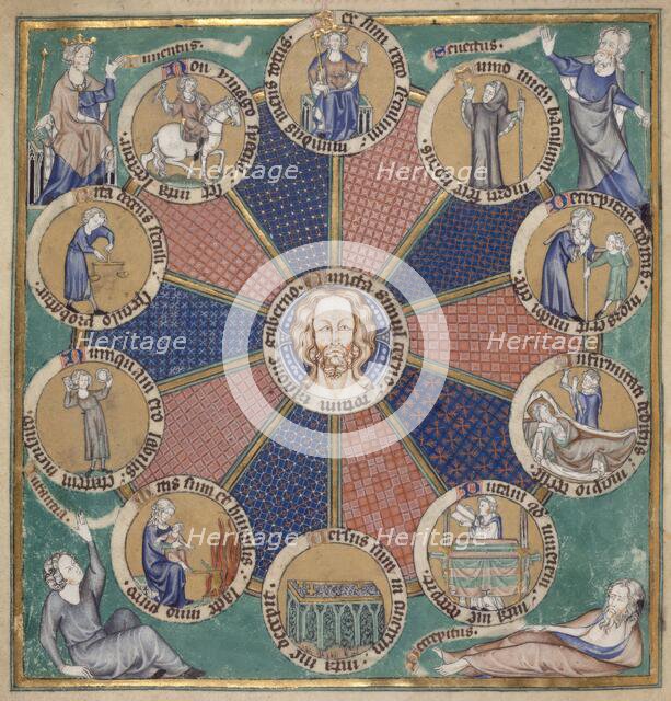 Wheel of the Ten Ages of Man, c1310.  Creator: Master of the Madonna.