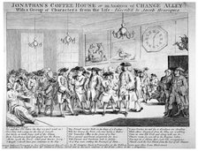 Jonathan's Coffee House, London, 1763. Artist: HO Neal