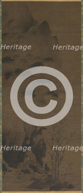 Bamboo in Rain; Bamboo in Wind, early 1500s. Creator: Genga (Japanese).