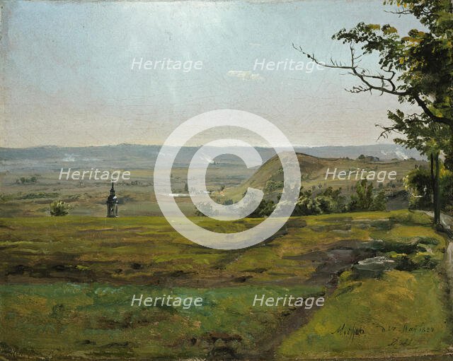 Green Fields near Meissen, 1828. Creator: Johan Christian Dahl.