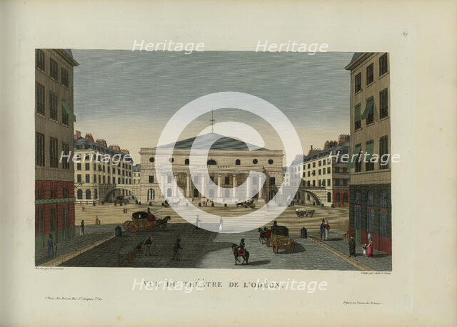 Vue du théâtre de l'Odéon, 1817-1824. Creator: Courvoisier-Voisin, Henri (1757-1830).