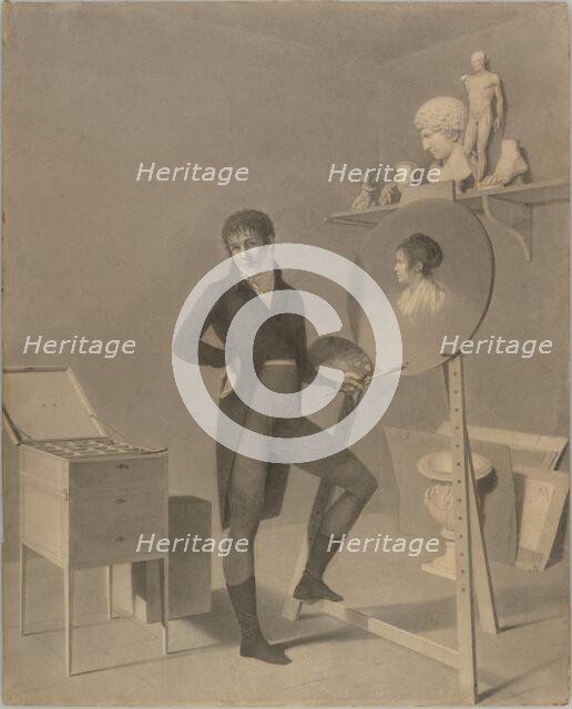 Portrait of an Artist in his Studio, about 1800. Creator: Robert Lefevre.