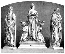 "Faith, Hope and Charity" - sculpted by J. Thomas, 1858. Creator: Harvey Orrin Smith.