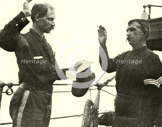 'Lieutenant Lewis Reenlisting Thomas Dixon', Spanish-American War, 19 June 1898, (1899). Creator: Burr McIntosh.