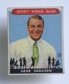 Gum card of Gene Sarazen, c1930s. Artist: Unknown