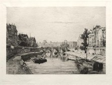 Vue prise du Pont S. Michel. Creator: Maxime Lalanne (French, 1827-1886).