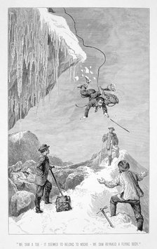 Mountaineering accident, 19th century. Artist: Unknown