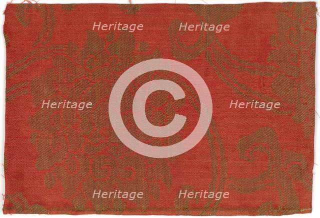 Textile Fragment, 1800s. Creator: Unknown.