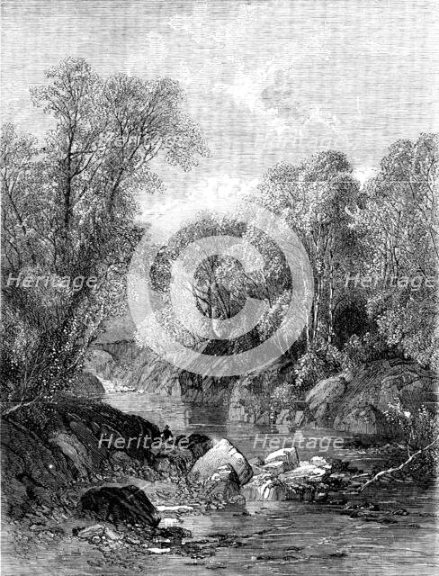 "Welsh River Scenery" - painted by F. W. Hulme, 1858. Creator: Unknown.