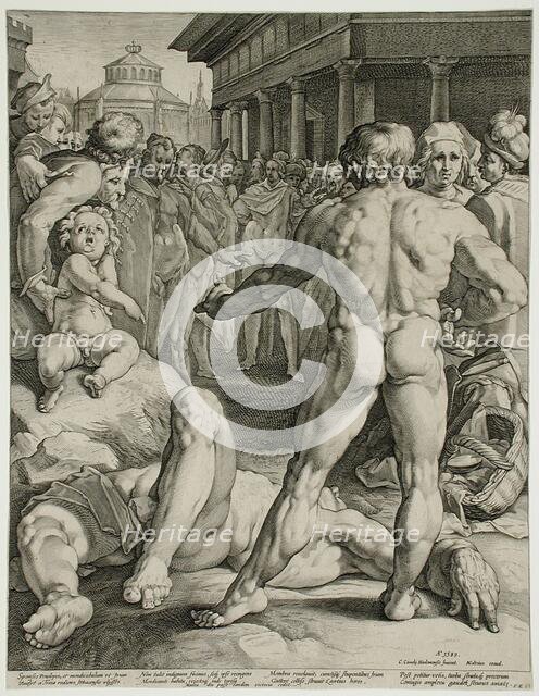 Odysseus Defeating Irus, 1589. Creator: Jan Muller.