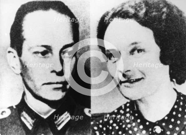 Lieutenant Peter Yorck von Wartenburg and his wife Marion, c1939-1944. Artist: Unknown