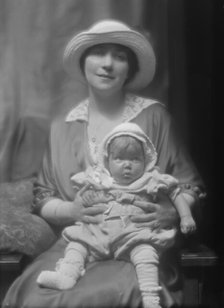 Ware, Helen, Miss, and Moracchini baby, portrait photograph, 1913. Creator: Arnold Genthe.