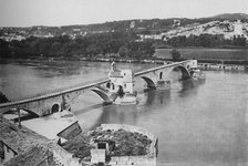 'Avignon - St. Benezet Bridge and Rhone Valley, View Taken From Doms Fort', c1925. Artist: Unknown.