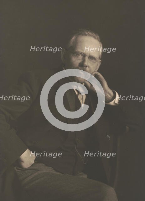 Jacob August Riis, three-quarter length portrait, c1900. Creator: Frances Benjamin Johnston.