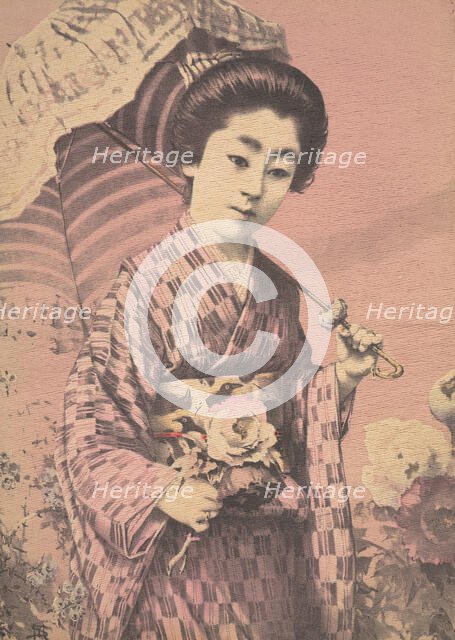 Girl Carrying a Parasol, ca. 1900? Creator: Unknown.