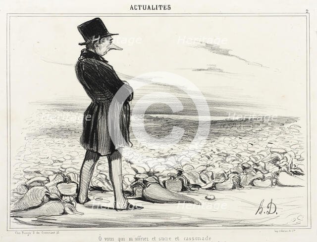 O vous qui m'offriez et sucre et cassonade..., 1839. Creator: Honore Daumier.