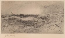 The Resounding Sea, 1880. Creator: Thomas Moran.