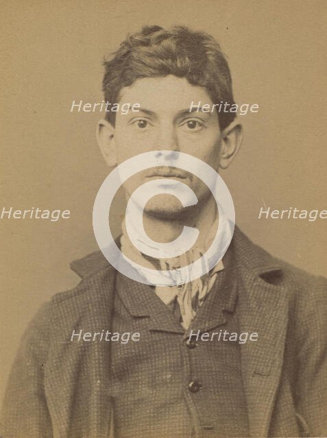 Thibivilliers. Eugène. 23 ans, né à Pinseux-le-Haut-Verger (Oise). Polisseur de métaux. Cr..., 1894. Creator: Alphonse Bertillon.