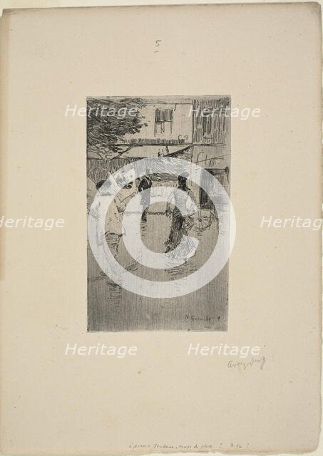 Avenue Trudaine on a Rainy Day, 1875. Creator: Norbert Goeneutte.