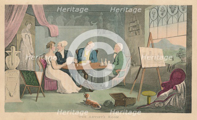 'The Artist's Room', 1820. Artist: Thomas Rowlandson.
