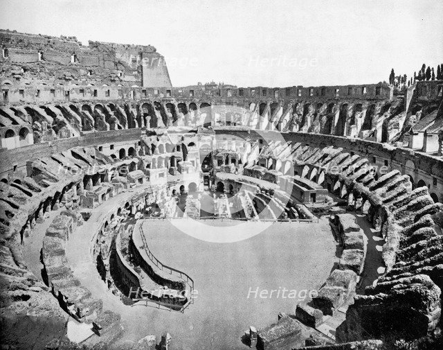 Interior of the Colosseum, Rome, 1893.Artist: John L Stoddard