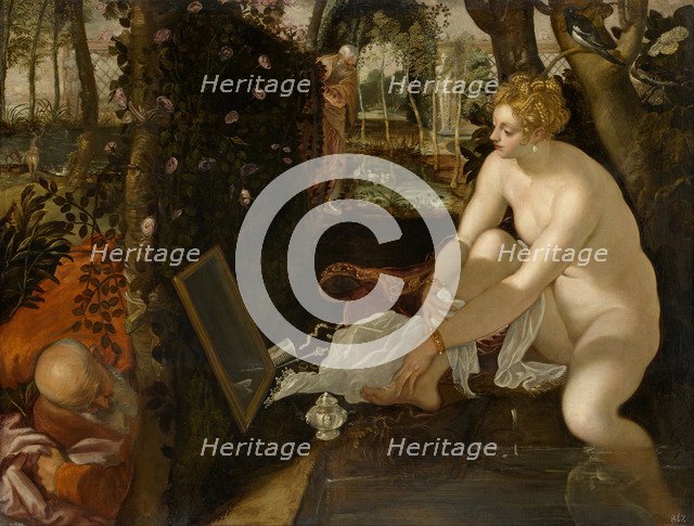 Susanna and the Elders, ca 1555. Artist: Tintoretto, Jacopo (1518-1594)