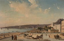 View of the gardens of Villa Reale, Naples. Creator: Carelli, Consalvo (Gonsalvo) (1818-1900).