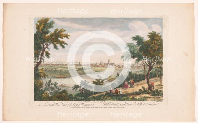 North west view of the city of Worcester, 1754. Creator: Walker.