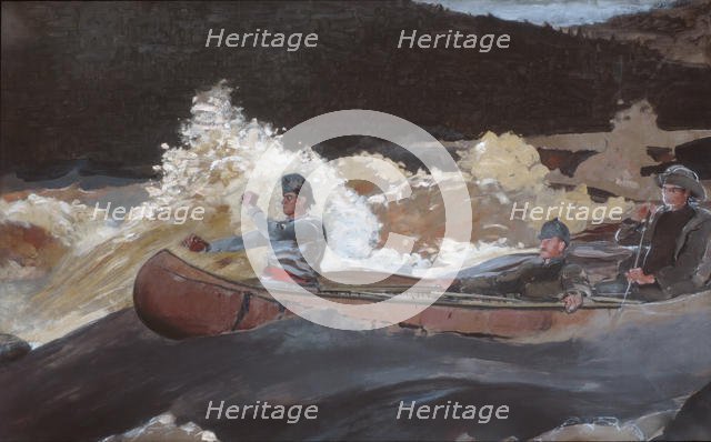 Shooting the Rapids, Saguenay River, 1905-10. Creator: Winslow Homer.