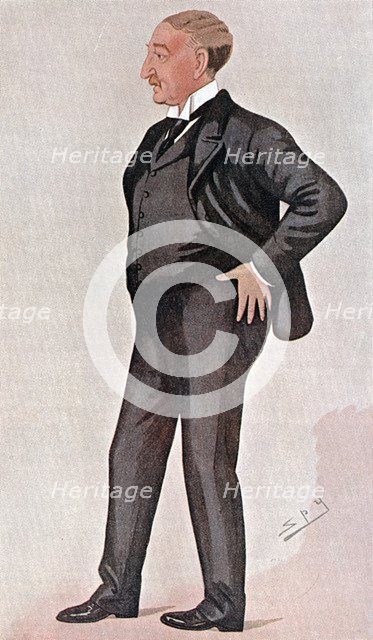 Cecil Rhodes, British-born South African, financier, statesman and empire builder, 1891. Artist: Spy