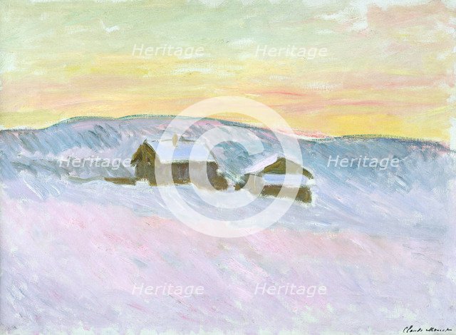 Norwegian Landscape. Blue Houses (Paysage de Norvège. Les maisons bleues), 1895.