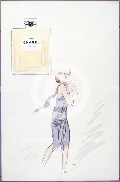 Chanel N°5 Paris, from album White Bottoms, 1927. Creator: Sem, (Georges Goursat) (1863-1934).