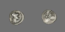 Denarius (Coin) Depicting the Goddess Roma, 91 BCE. Creator: Unknown.