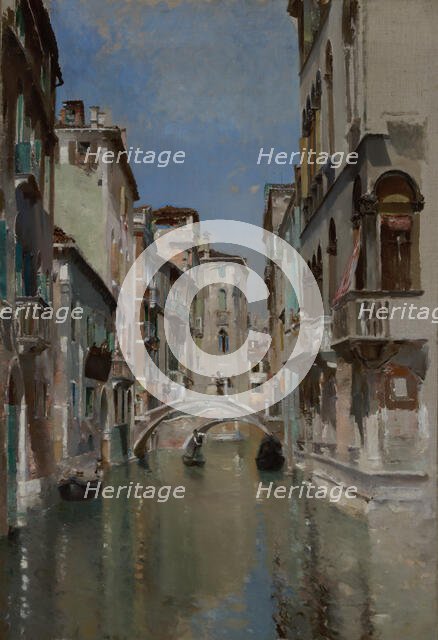 Canal in Venice, San Trovaso Quarter, ca. 1885. Creator: Robert Frederick Blum.