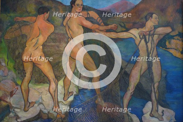 Hauling the nets, 1914. Artist: Valadon, Suzanne (1865-1938)